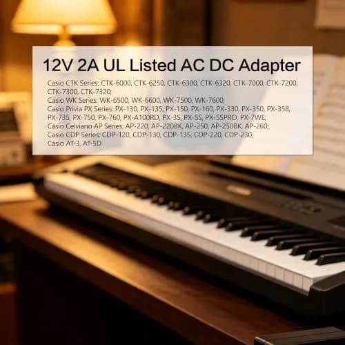 Lantisri 12V 2A AC Adapter for Casio Privia | Safe, Compatible & Certified thumbnail 2