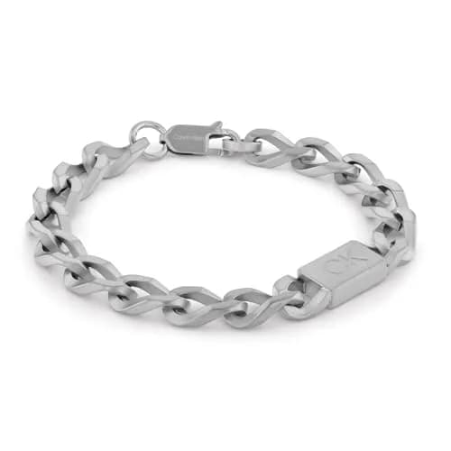 Calvin Klein Jewelry Men's Chain Bracelet Silver Model 35000254 | Contemporary Link Style thumbnail 1