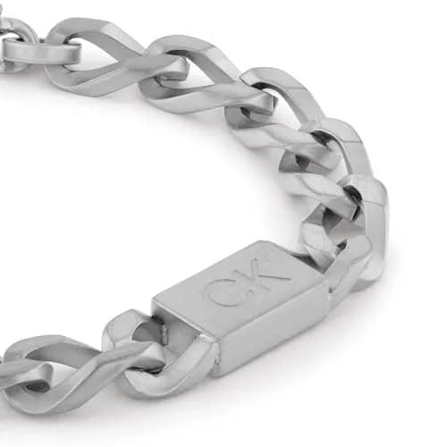 Calvin Klein Jewelry Men's Chain Bracelet Silver Model 35000254 | Contemporary Link Style thumbnail 2