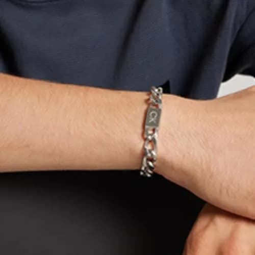 Calvin Klein Jewelry Men's Chain Bracelet Silver Model 35000254 | Contemporary Link Style thumbnail 3
