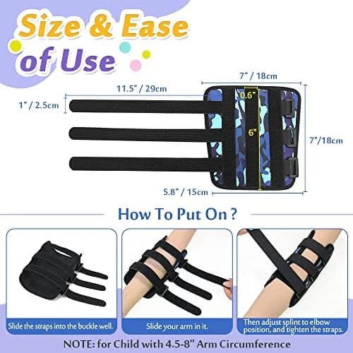 Mybow Thumb Sucking Stop for Kids Elbow Brace - Camouflage Blue (1 PCS) thumbnail 6