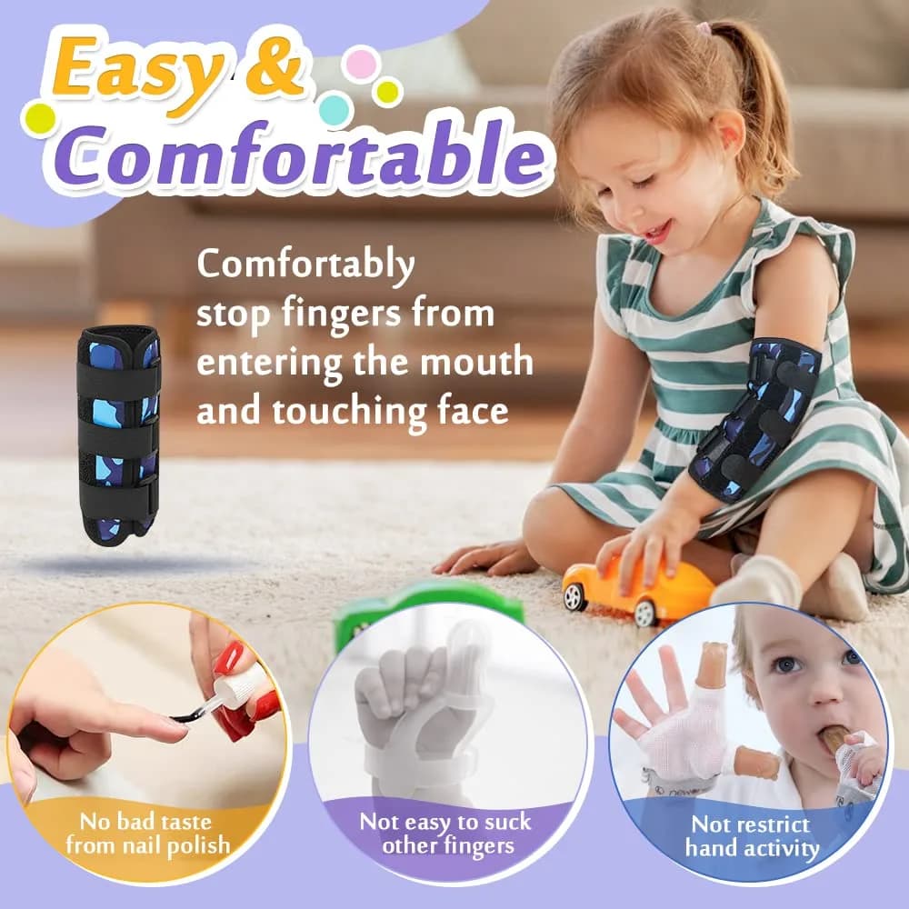 Mybow Thumb Sucking Stop for Kids Elbow Brace - Camouflage Blue (1 PCS) - view 4