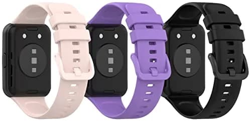 TenCloud 3-Pack Silicone Watch Bands for Huawei Watch Fit 2 | Sport, Breathable & Adjustable (8.5 inches) thumbnail 1
