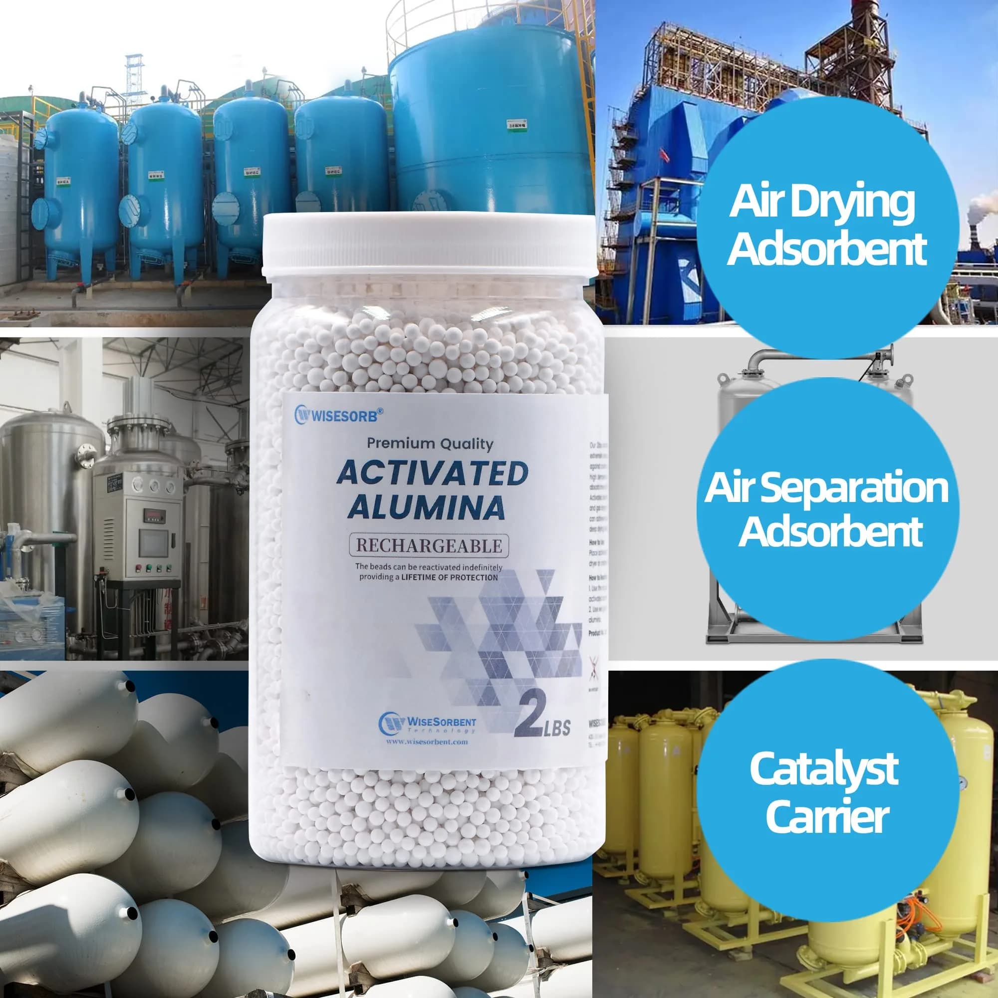 Wisesorb Activated Alumina Desiccant 0.91 kg (2 LBS) | Moisture Absorber for Filament Drying - view 5