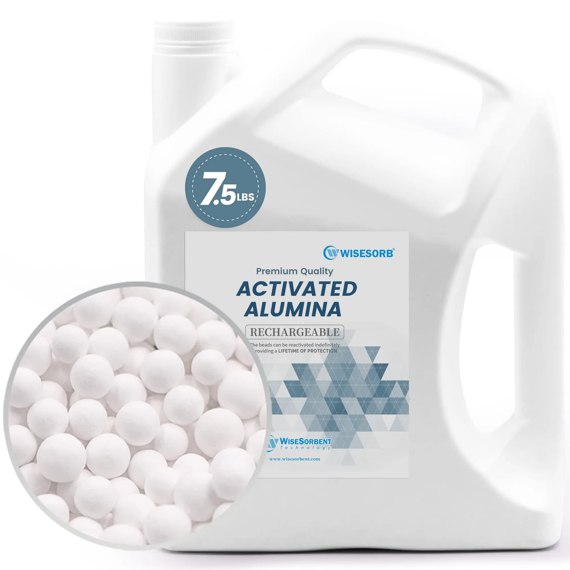 Wisesorb Activated Alumina Desiccant 3.4 kg (7.5 LBS) | Reusable Moisture Absorber for Filament Drying - main product image