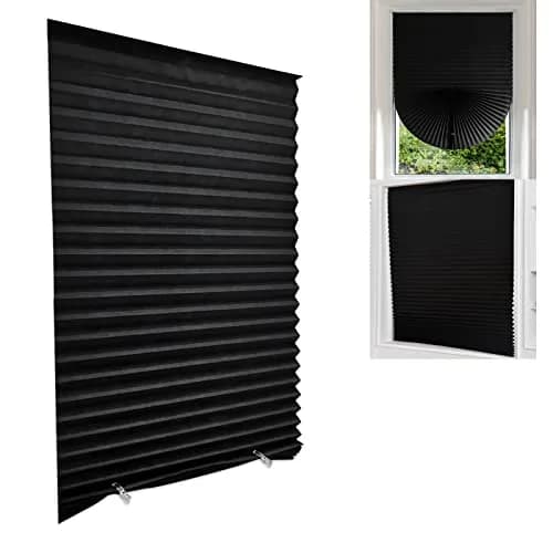 Jlong Cordless Blackout Window Shades 23.6"W x 59"H | Easy No Drill Installation for Bedroom & Kitchen thumbnail 1