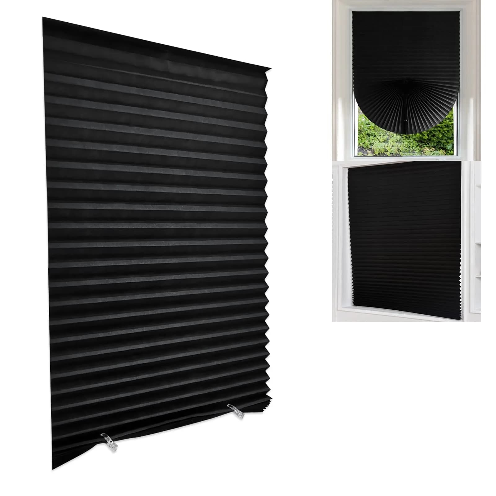 Jlong Cordless Blackout Window Shades 23.6"W x 59"H | Easy No Drill Installation for Bedroom & Kitchen - main product image