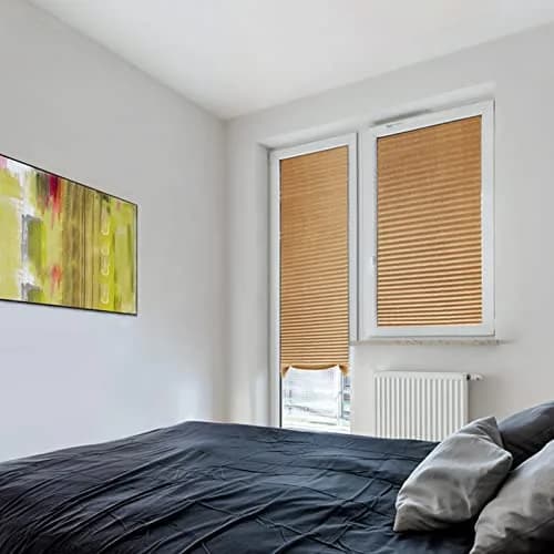 Jlong Cordless No-Drill Pleated Paper Shades 59"H x 23.6"W (150cm x 60cm) | Temporary Light Filtering Window Coverings thumbnail 7