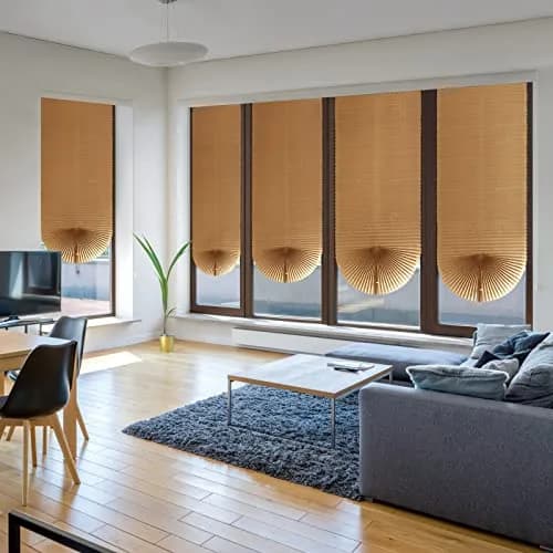 Jlong Cordless No-Drill Pleated Paper Shades 59"H x 23.6"W (150cm x 60cm) | Temporary Light Filtering Window Coverings thumbnail 4