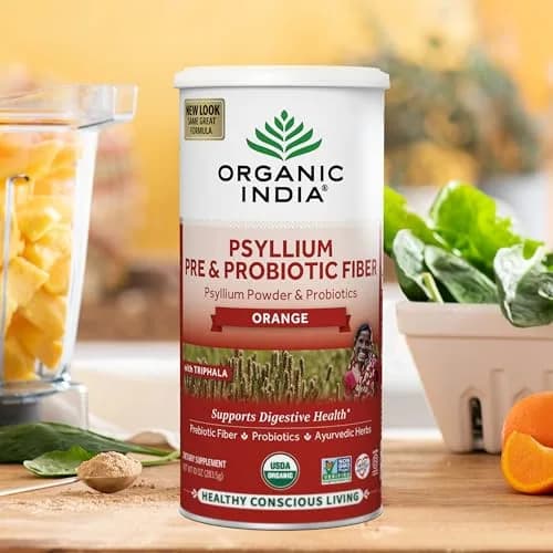 ORGANIC INDIA Psyllium Husk Powder, Orange Flavored, 10 Oz | Supports Digestion & Detox thumbnail 3