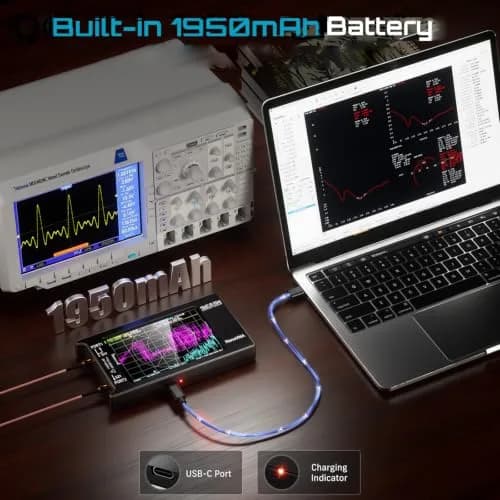 Seesii NanoVNA-H4 Vector Network Analyzer 1.5GHz 4" Touchscreen | Measures SWR, Phase, Smith Chart thumbnail 7