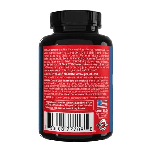 ProLab Caffeine 200mg Tablets 300 Count | Energy, Focus & Endurance Supplement thumbnail 4