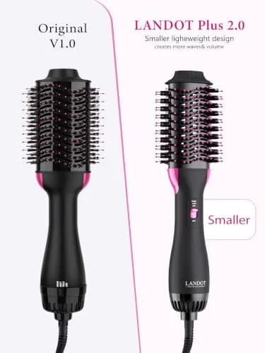 LANDOT Hot Air Brush 60mm Oval Barrel for Volumizing Smooth Blowouts | Ionic Anti-Frizz thumbnail 5