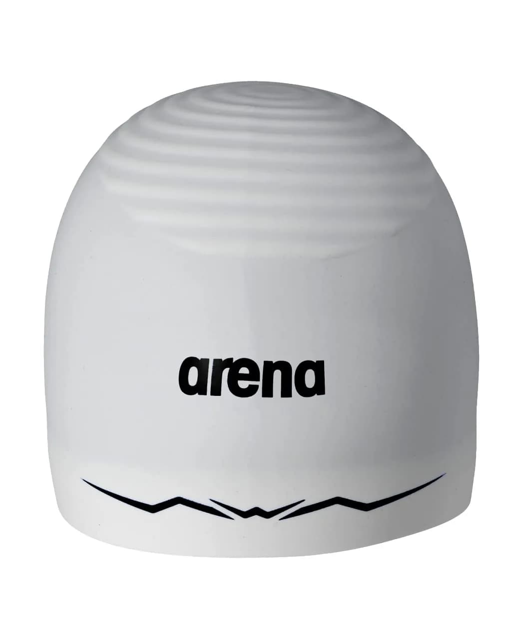 Arena Aquaforce Wave Silicone Racing Swim Cap Medium | FINA-Approved Hydrodynamic Performance — White