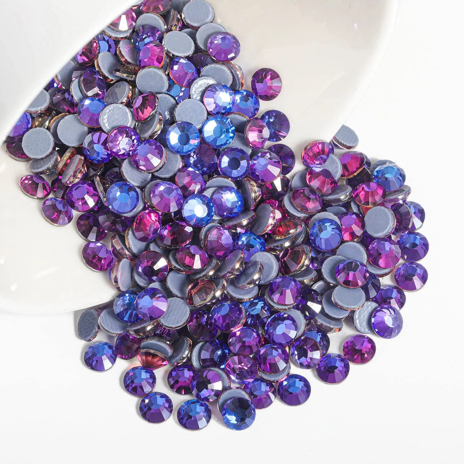 BEADSLAND Purple Velvet Hotfix Rhinestones SS16 (1440pcs, 3.8-4.0mm) | Bulk Glass Crystal Embellishments for Crafts - view 2
