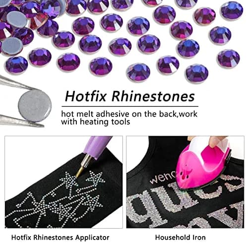 BEADSLAND Hotfix Rhinestones Purple Velvet SS16 (3.8-4.0mm) | 1440pcs Glass Crystal Embellishments thumbnail 4