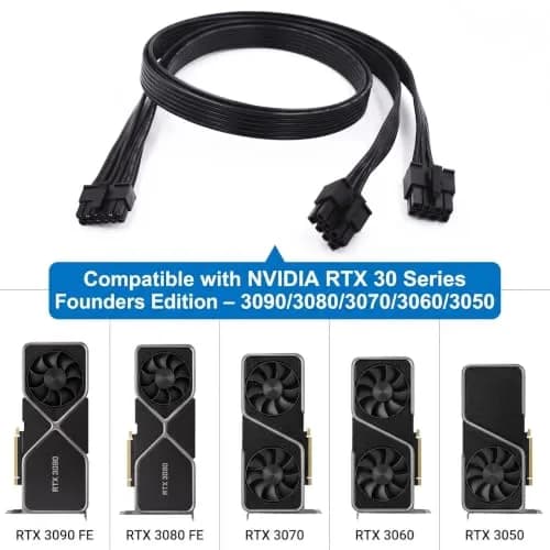 lilila-ree 12Pin GPU Power Adapter 30cm | Compact, High-Quality EVGA/Seasonic Compatible thumbnail 3