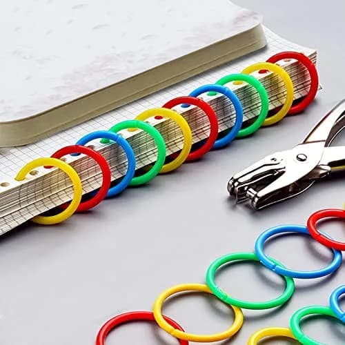 TYMXGHF 160 PCS Plastic Loose Leaf Binder Rings 28mm (1.1 inch) | Colorful Mixed DIY Keychain Ring Clips for Paper & Cards thumbnail 5