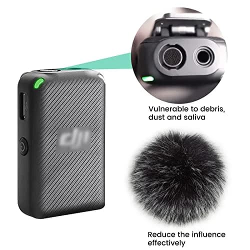 YEAOI 2-Pack Furry Windscreen Wind Muff for DJI Mic Lavalier Microphone | Reduces Wind Noise thumbnail 4