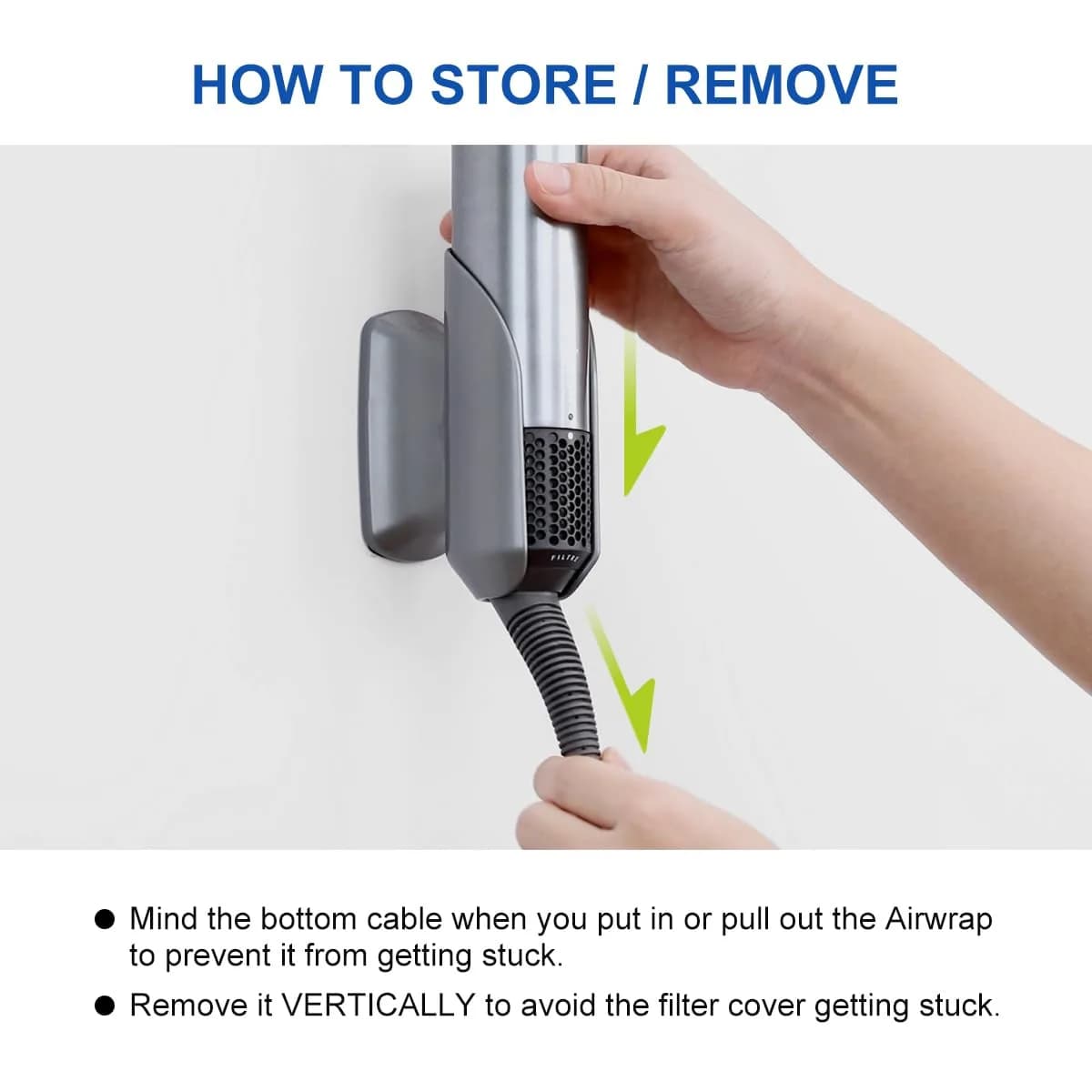 LANMU Gray Wall Mount Holder for Dyson Airwrap/Airstrait Styler | Organizer Stand for Home Bathroom - view 5