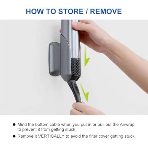 LANMU Gray Wall Mount Holder for Dyson Airwrap/Airstrait Styler | Organizer Stand for Home Bathroom thumbnail 5