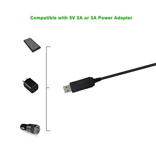 PDEEY USB Charger Cord Replacement for Alexa Echo Dot 3rd, 4th, 5th Gen | 3 FT PVC Cable, 12V Setup, Travel Ready thumbnail 4