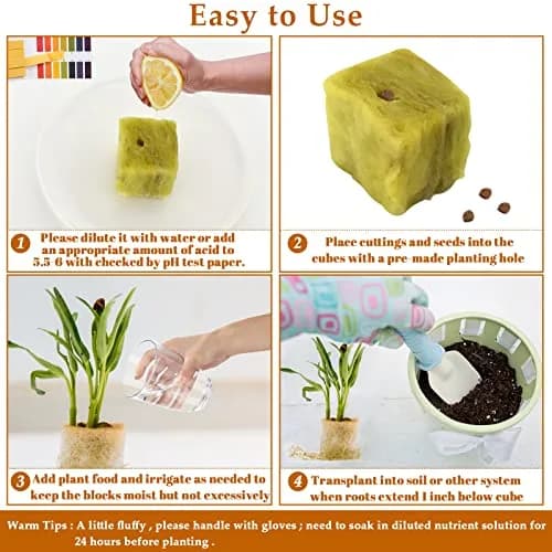Legigo 200 Rockwool Cubes Seed Starter Plugs 1 Inch | Hydroponics & Soilless Cultivation thumbnail 5