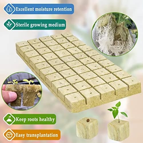 Legigo 200 Rockwool Cubes Seed Starter Plugs 1 Inch | Hydroponics & Soilless Cultivation thumbnail 3