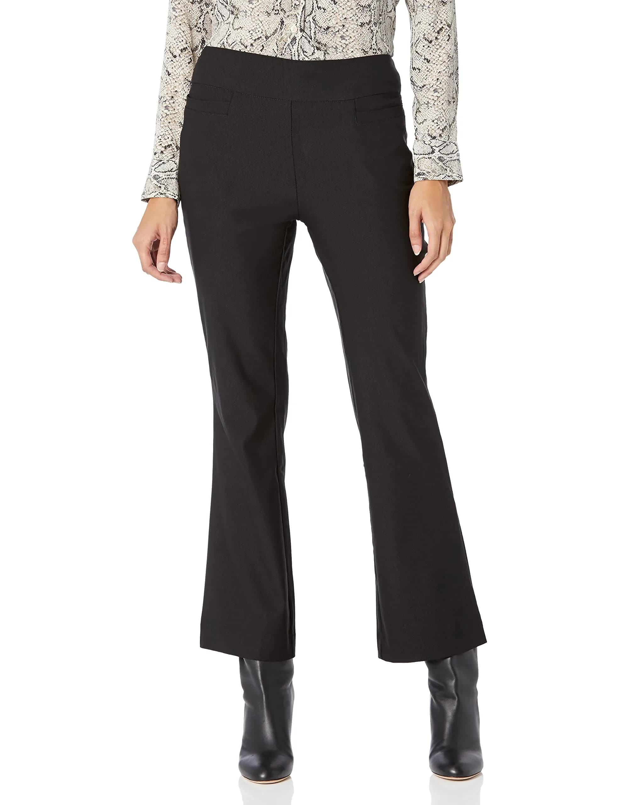Nanette Nanette Lepore Women's Freedom Stretch Flattering Pant 29" | Fitted, Mid Rise, Polyester Blend — Very Black