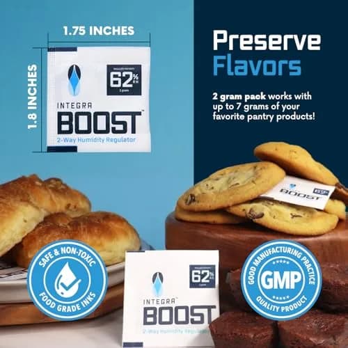 Integra Boost 62% RH 2-Way Humidity Control Pack, 2g | Preserves Freshness & Flavor thumbnail 4