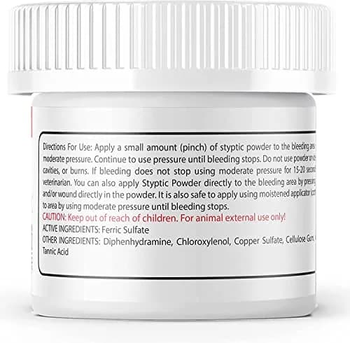 Evo Dyne Styptic Powder 2-Pack 2 oz (56g) for Dogs, Cats & Birds | Fast Bleeding Stop for Pet Nail Trims thumbnail 8