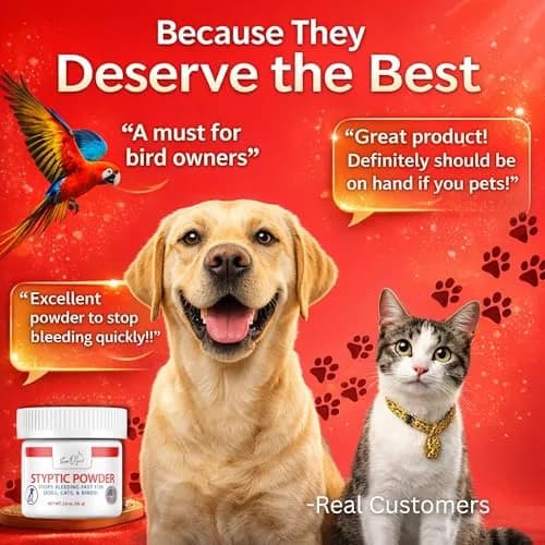 Evo Dyne Styptic Powder 2-Pack 2 oz (56g) for Dogs, Cats & Birds | Fast Bleeding Stop for Pet Nail Trims thumbnail 2