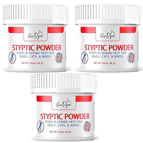 Evo Dyne Styptic Powder 3-Pack 6 oz (170g) for Dogs, Cats & Birds | Fast Bleeding Stop for Grooming Accidents thumbnail 1