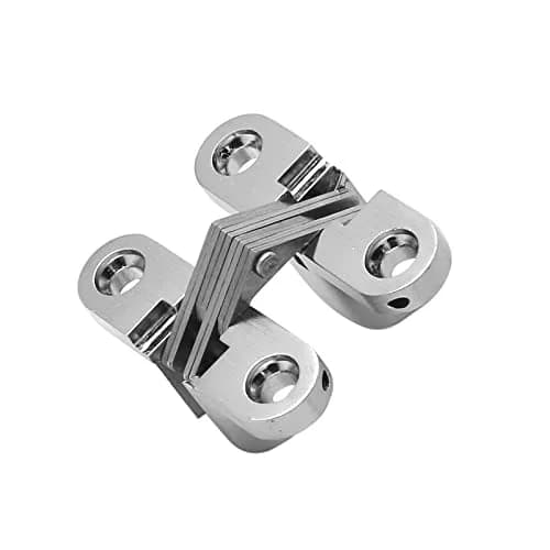 Rierdge 1-3/4" Hidden Hinge Stainless Steel 180 Degree | Frameless Concealed Door Hinge (44mm, 4pcs) thumbnail 7