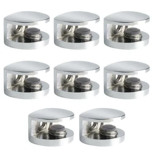 SAYAYO Glass Shelf Brackets Adjustable for 5-8 mm | Durable Zinc Alloy Support thumbnail 1