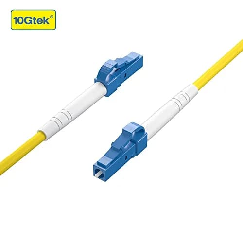 10Gtek Simplex Fiber Patch Cable - LC to LC Single-Mode Fiber, 50m (164ft), Yellow | High-Speed Data Transfer thumbnail 4