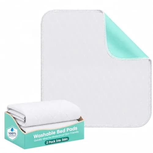 CoolShields Reusable Waterproof Bed Pads 34x36 | Washable & Eco-Friendly Bed Protector for Adults & Elderly thumbnail 1