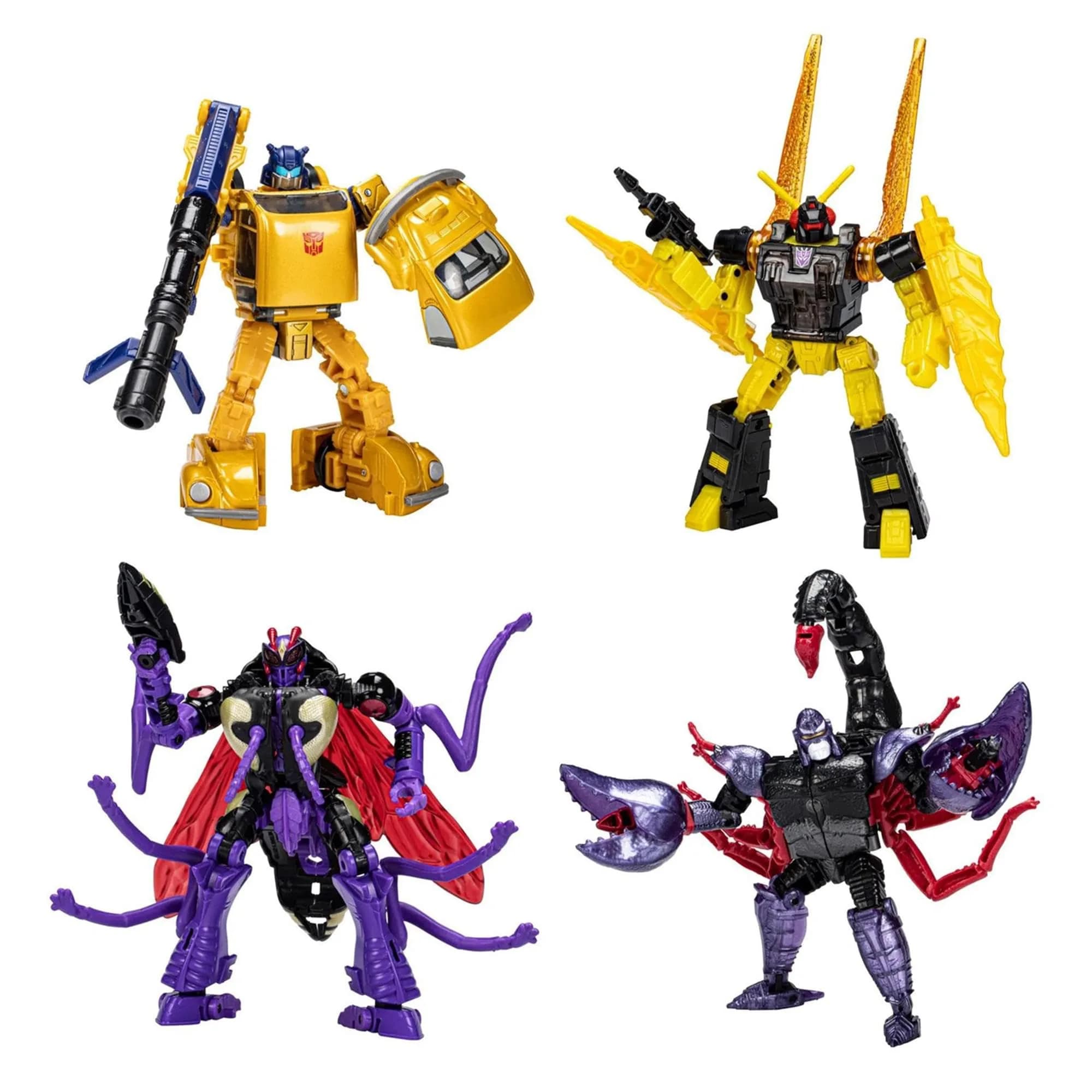 Transformers Buzzworthy Bumblebee Creatures Collide Multipack | 4 Figures | Ages 6+ — Multi-color