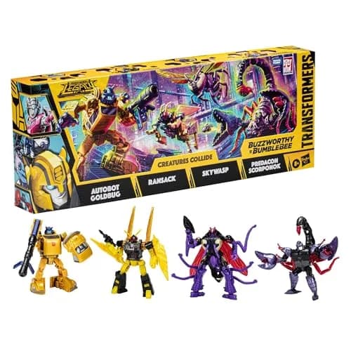 Transformers Buzzworthy Bumblebee Creatures Collide Multipack | 4 Figures | Ages 6+ thumbnail 3