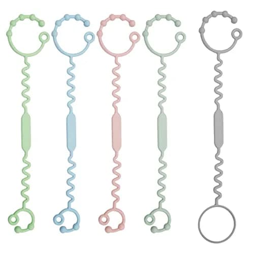 Yunaeduo Silicone Toy Straps for Baby, 5 Pack - Adjustable Safety Holder for Stroller, High Chair, Sippy Cups | BPA-Free thumbnail 8
