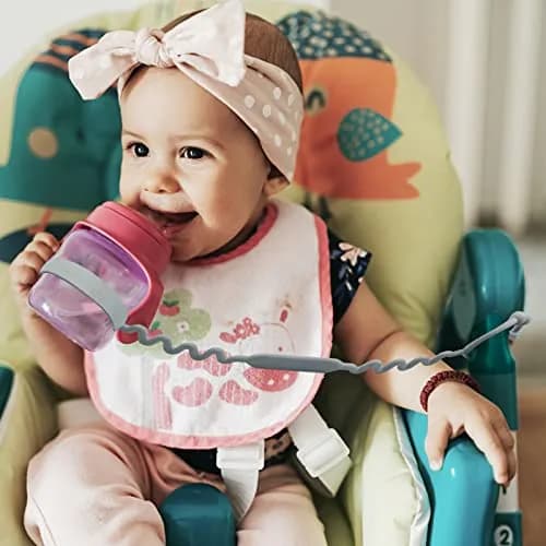 Yunaeduo Silicone Toy Straps for Baby, 5 Pack - Adjustable Safety Holder for Stroller, High Chair, Sippy Cups | BPA-Free thumbnail 2