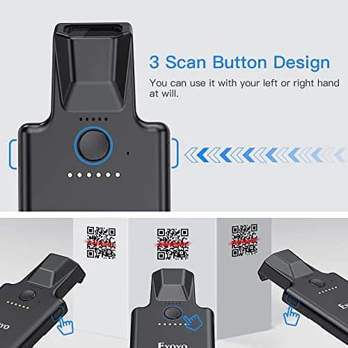 Eyoyo Bluetooth Back Clip QR Code Scanner 90g (3.1oz) | Scans 1D & 2D Barcodes from Phone Screens - view 4