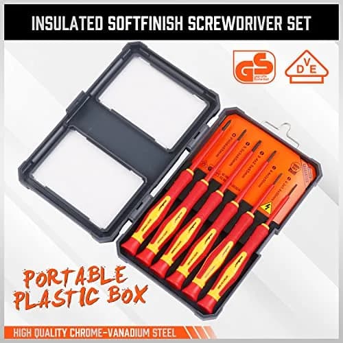 HORUSDY 1000V 6-Piece Mini Insulated Screwdriver Set | Magnetic Tip, Slotted & Phillips, for Electrical & Micro Projects thumbnail 3