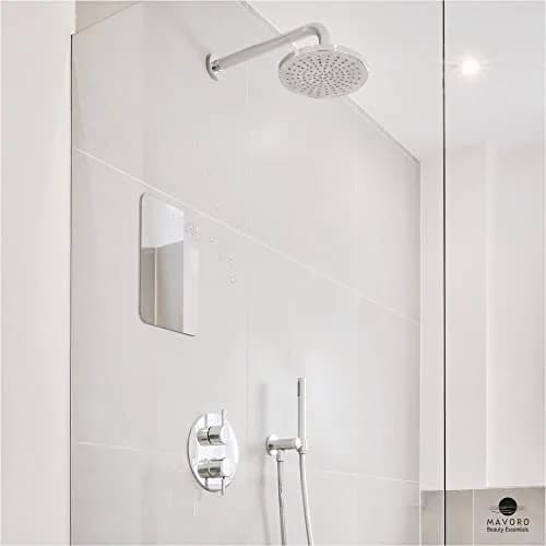 Mavoro 7x9 Inch Acrylic Shower Mirror 2-Pack | Shatter-Resistant, Less Fog, 3M Adhesive Mount thumbnail 6