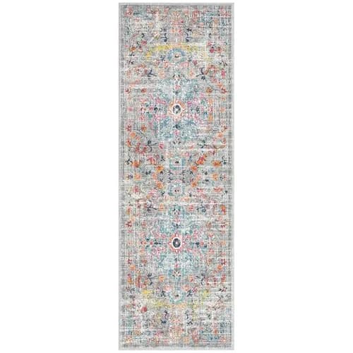 Pauwer Hallway Runner Rug 2x6 | Washable Non Slip Grey Multi (70-120 chars) thumbnail 8