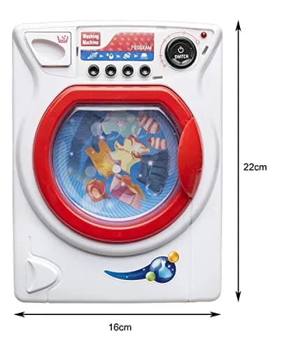 Idena Children's Washing Machine with Sound & Light Effects | Realistic Play Toy for Kids 15cm x 18cm x 23cm thumbnail 2