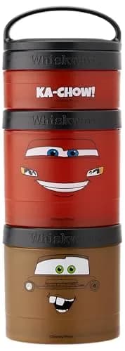 Whiskware Disney Pixar Stackable Snack Containers for Kids and Toddlers, 3-Piece Set | BPA-Free & Dishwasher-Safe thumbnail 1