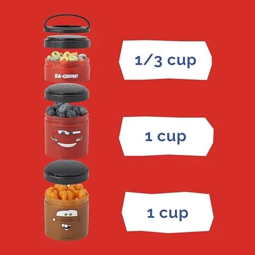 Whiskware Disney Pixar Stackable Snack Containers for Kids and Toddlers, 3-Piece Set | BPA-Free & Dishwasher-Safe thumbnail 4