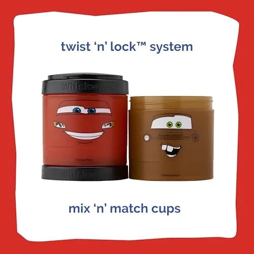 Whiskware Disney Pixar Stackable Snack Containers for Kids and Toddlers, 3-Piece Set | BPA-Free & Dishwasher-Safe thumbnail 3
