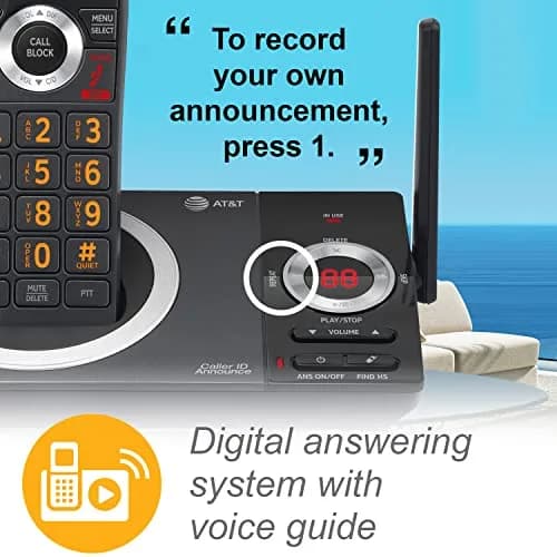 AT&T DECT 6.0 2-Handset Cordless Phone for Home | Long Range & Call Blocker thumbnail 4